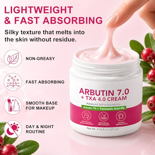 Arbutin 7% + Tranexamic Acid 4% Dark Spot Corrector Cream for - Product Imagery