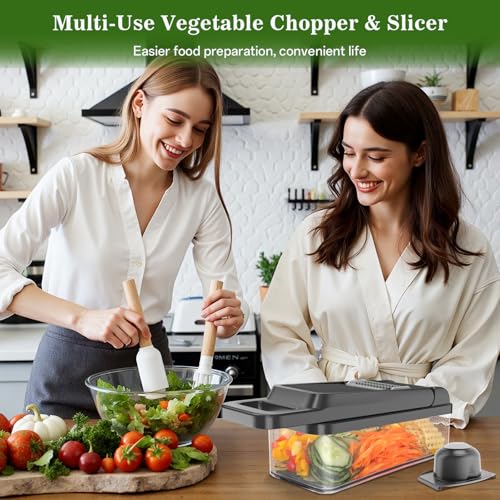 HomeHacks Veggie Chopper Vegetable Cutter, 15 in 1 Kitchen - Product Imagery