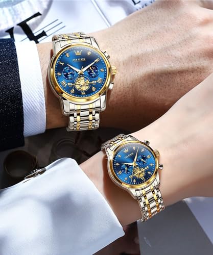 OLEVS Couple Watch His and Her Set Matching Watch Mens Womens - Product Imagery