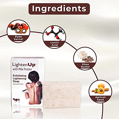 Lighten-Up Lactic Acid Exfoliating Soap, 7.7 oz / 200 g, - Product Imagery