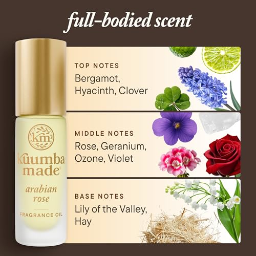 Kuumba Made Arabian Rose Fragrance Oil Roll-On, Alcohol-Free, - Product Imagery