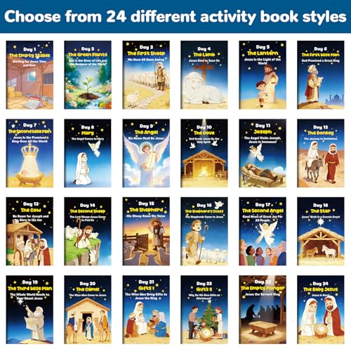 48 PCS Mini Christian Nativity Story Coloring Books Bulk - Product Imagery