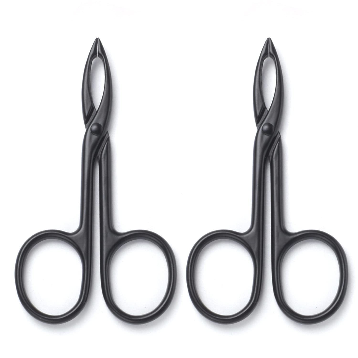 2 Pieces Tweezers Scissor Handle Straight Tip Scissor - Motanar Official Product Imagery - 2