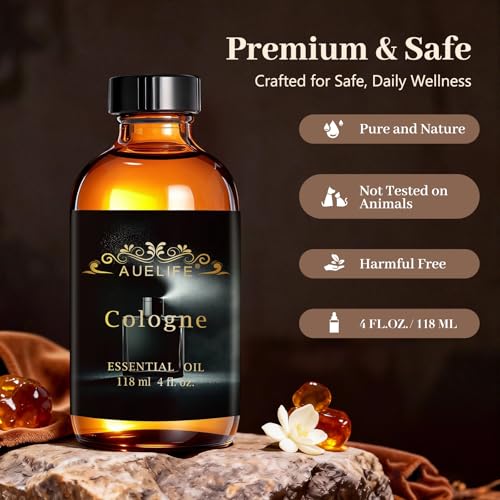 Auelife Cologne Essential Oils for Diffuser for Home, 4 Fl Oz - Product Imagery
