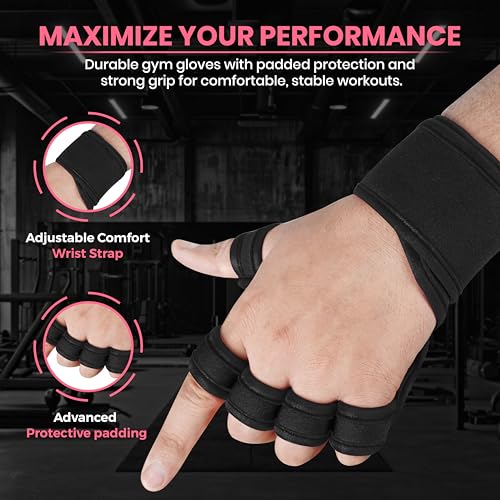 Workout Gloves for Men & Women, Smartwatch Compatible Ventilated - Product Imagery