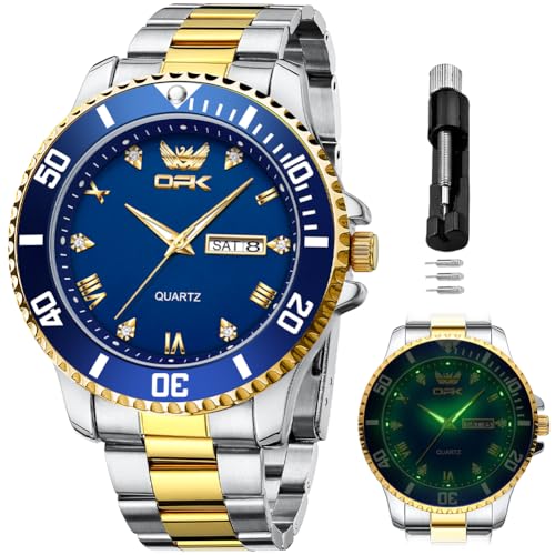 OPK Watches for Men Diamond Roman Analog Mens Watches Waterproof - Product Imagery