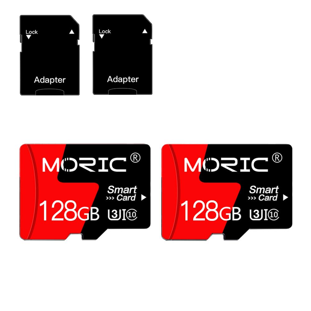 2 Pack 128GB Micro SD Card with Adapter High Speed Memory Card,C10 A1 TF Card for Camera/Dash Cam/Smartphone/Tablet/Drone（128GB*2