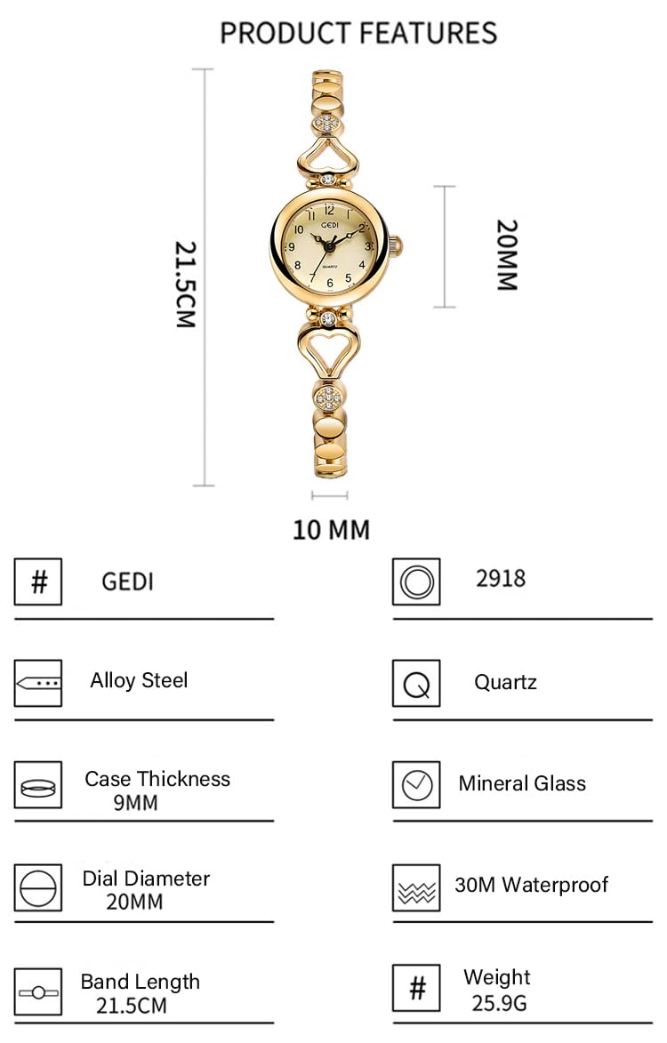 Gosasa Elegant Dress Women s Slim Bracelet Watch Vintage - Gosasa Official Imagery - 5