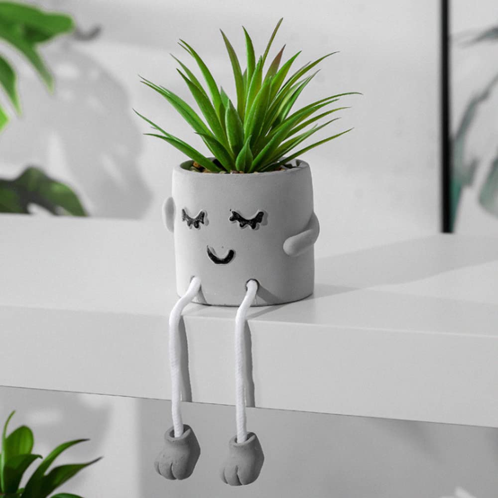 Zerzsy 3pcs Creative Artificial Succulents with Gray Flower - Zerzsy Official Imagery - 3