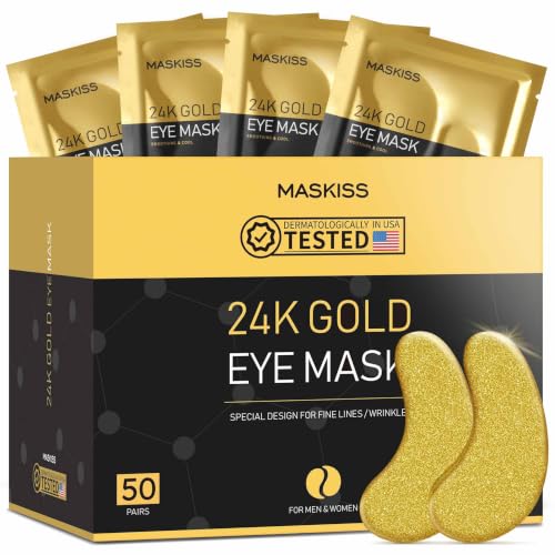 Maskiss 24k Gold Under Eye Patches (50 Pairs), eye mask, - Product Imagery