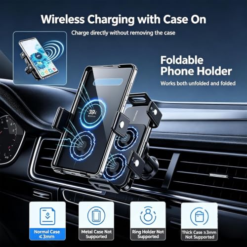 High Intelligent Mobile Phone/Pad Holder, Wireless Rotating Car - Product Imagery