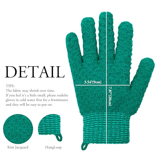 Exfoliating Bath Gloves 2 Pairs - Heavy Texture Body Scrub - Product Imagery
