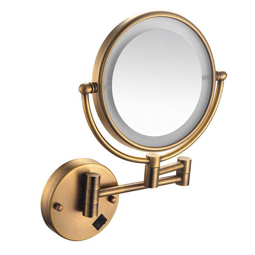 LED Makeup Vanity Mirror Two Sided Wall Mounted Bathroom - EHGLGFTK Official Imagery - 2