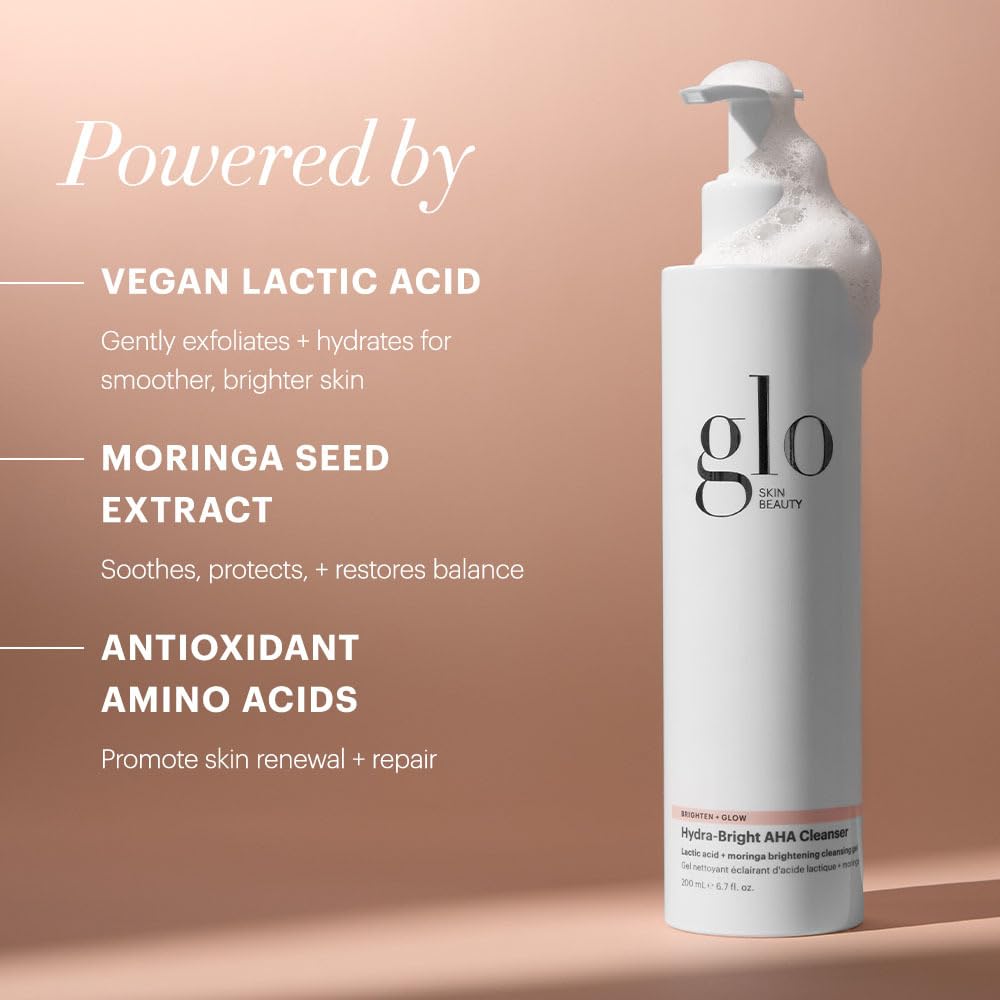 Glo Skin Beauty Hydra Bright AHA Lactic Acid Face Wash 2 oz - Glo Skin Beauty Official Imagery - 4