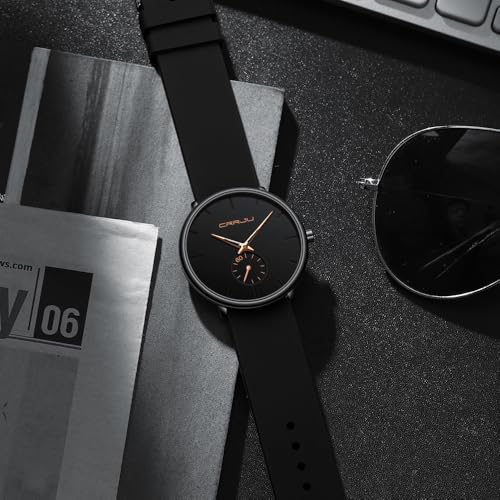 CRRJU Men’s Women Watch Casual Stylish Waterproof Quartz Unisex - Product Imagery