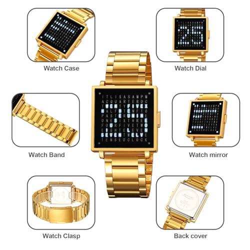 Gosasa Square Men's Luxury Multifunctional Watch, Water Resistant - Product Imagery