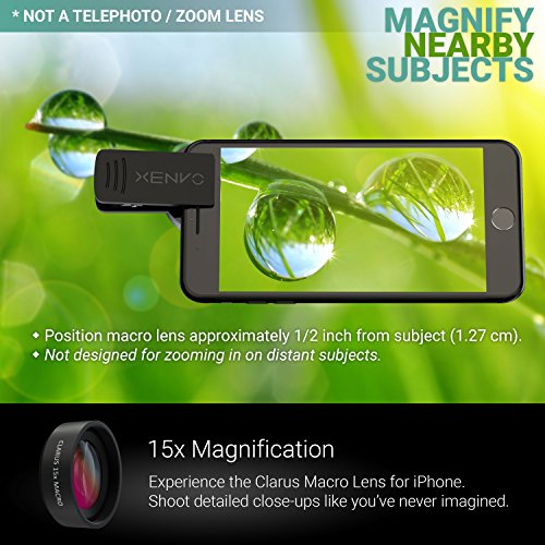 Xenvo Pro Lens Kit for iPhone and Android, Macro and Wide Angle - Product Imagery