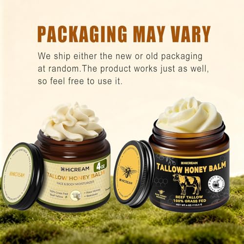 Hicream Beef Tallow for Skin, Beef Tallow and Honey Balm, 100% - Product Imagery