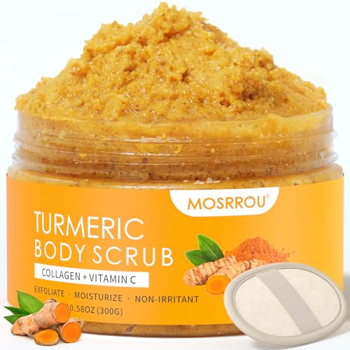 MOSRROU Turmeric Body Scrub Vitamin C Exfoliating Body Scrub With Collagen And - MOSRROU Official Product View 1