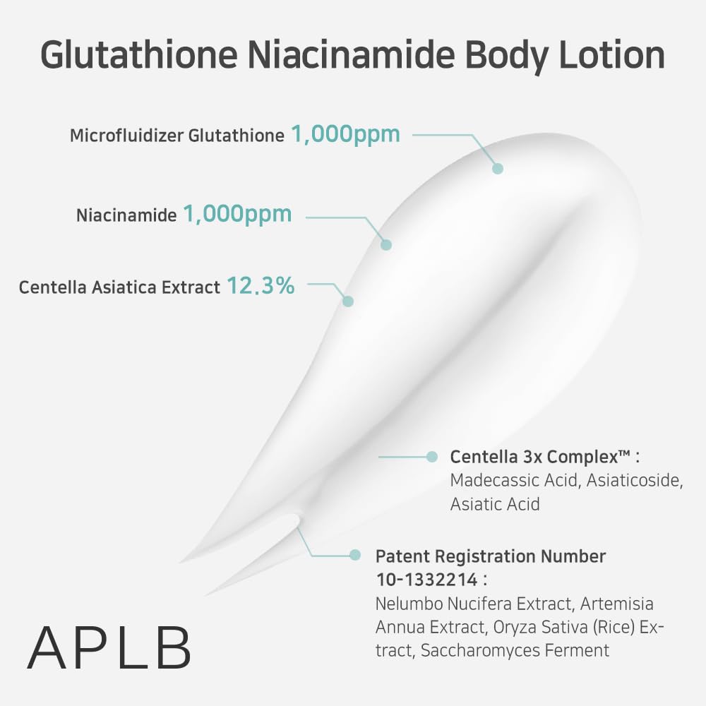 APLB Glutathione Niacinamide Body Lotion - LIPO GLUTA NIAC CEN™ 12.5% 10.14 FL.OZ - APLB Official Product View 5