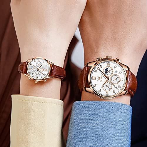 OLEVS Valentines Couple Pair Watches His and Her Couple Set - Product Imagery
