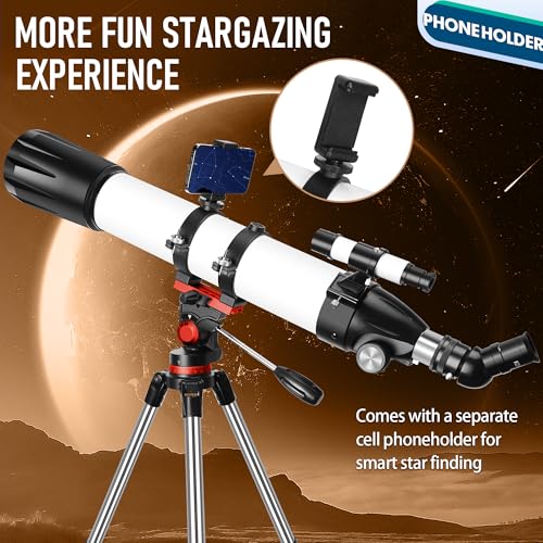 Telescope, 90mm Aperture 800mm Telescope for Adults High - Product Imagery