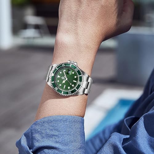 FANMIS Men's Quartz Watch Rotating Bezel Stainless Steel Dress - Product Imagery