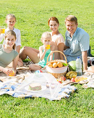 Large Food Cover,6 Pack Mesh Food Tent,17"x17",White Nylon - Product Imagery