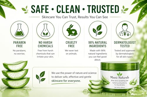 Aloe Vera Hydrating Gel – Soothing Moisturizer for Face & Body – - Product Imagery