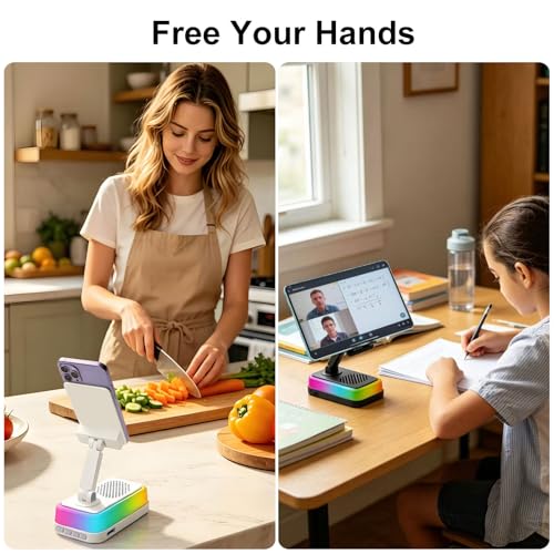 Wireless Induction Speaker, 5-in-1 Bluetooth Speaker with Phone - Product Imagery