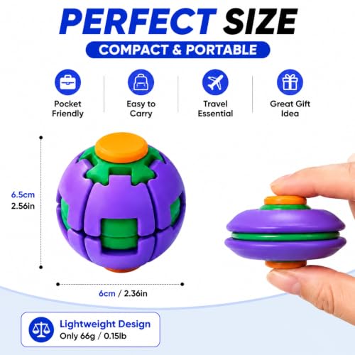 3D Printed Press-Rotating Fidget Spinner Toy, Mechanical Kinetic - Product Imagery