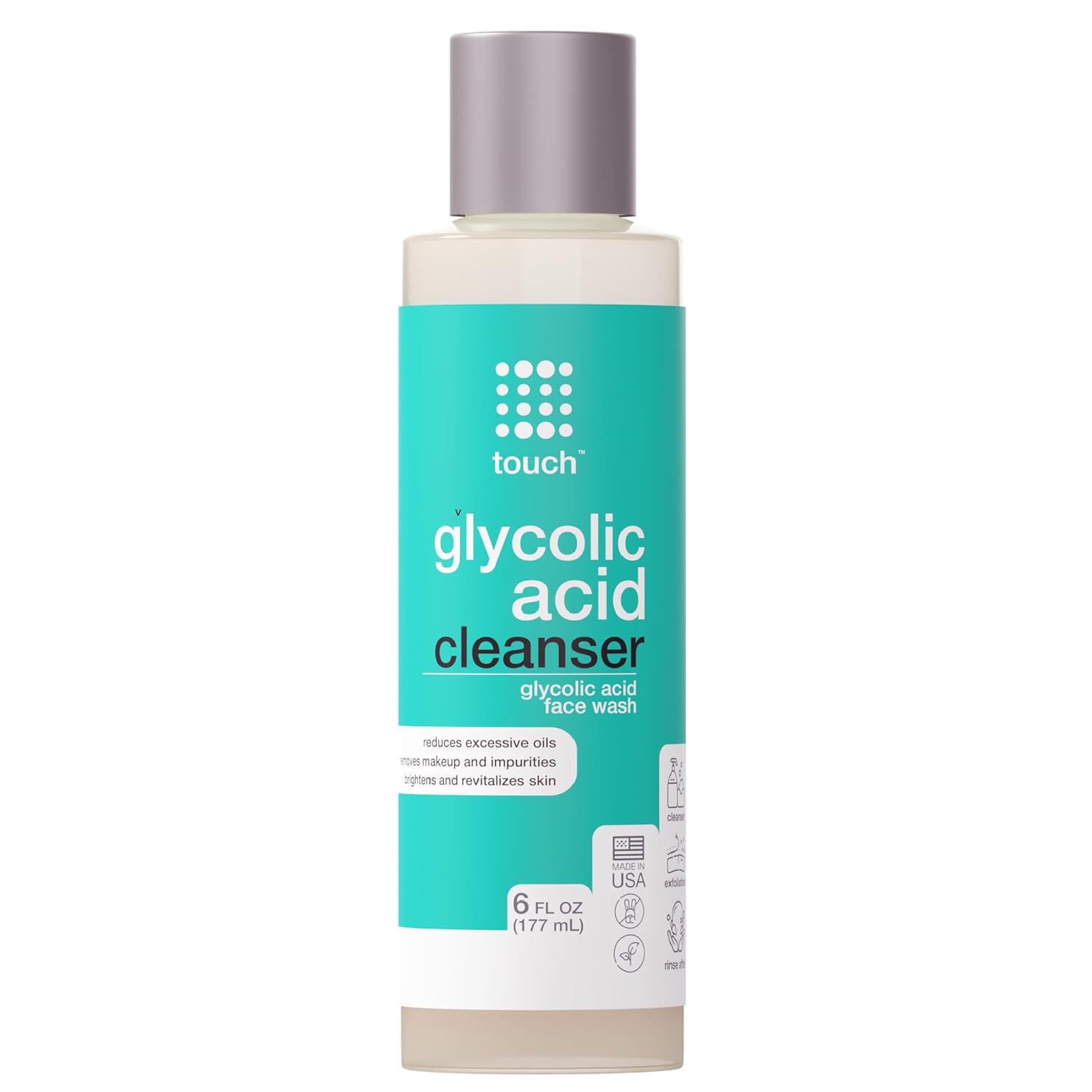 10% Glycolic Acid Face Wash - Exfoliating, Non Drying & Foaming - Product Imagery