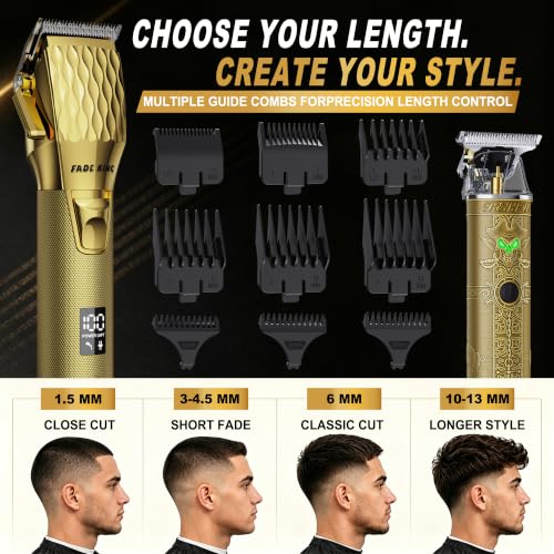 FADEKING Professional Hair Clippers for Men, Cordless Clipper & - Product Imagery