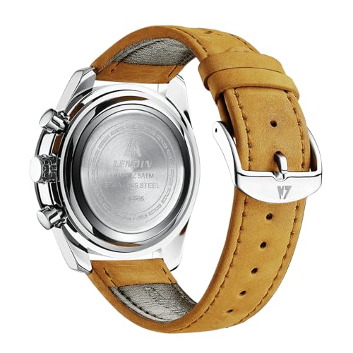 LN LENQIN Mens Watches Leather Watch Luminous Analog Quartz - Product Imagery