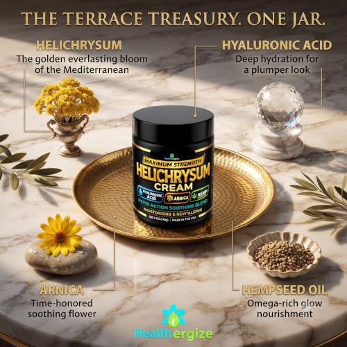 Healthergize Helichrysum Cream Maximum Strength – Soothing Cream - Product Imagery