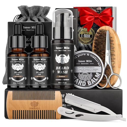 Beard Kit Birthday Gifts for Men Grooming Care w Wash Brush - Comfy Mate Official Imagery - 1