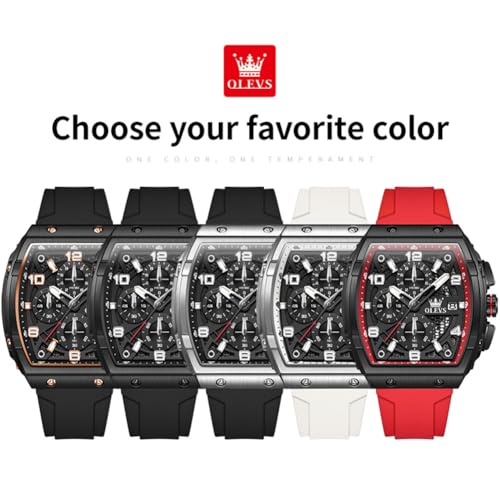 OLEVS Square Watch for Men Large Waterproof Multifunction Casual - Product Imagery