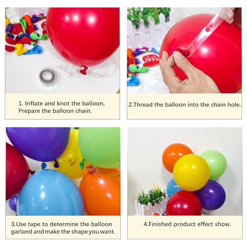 Rainbow Balloon Arch Kit 111Pcs 18 12 5 Inch Latex Colorful - Product Imagery