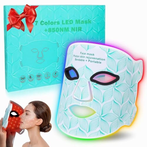 Red Light Therapy for Face, 8 Color LED Face Mask for Anti-Aging - Product Imagery