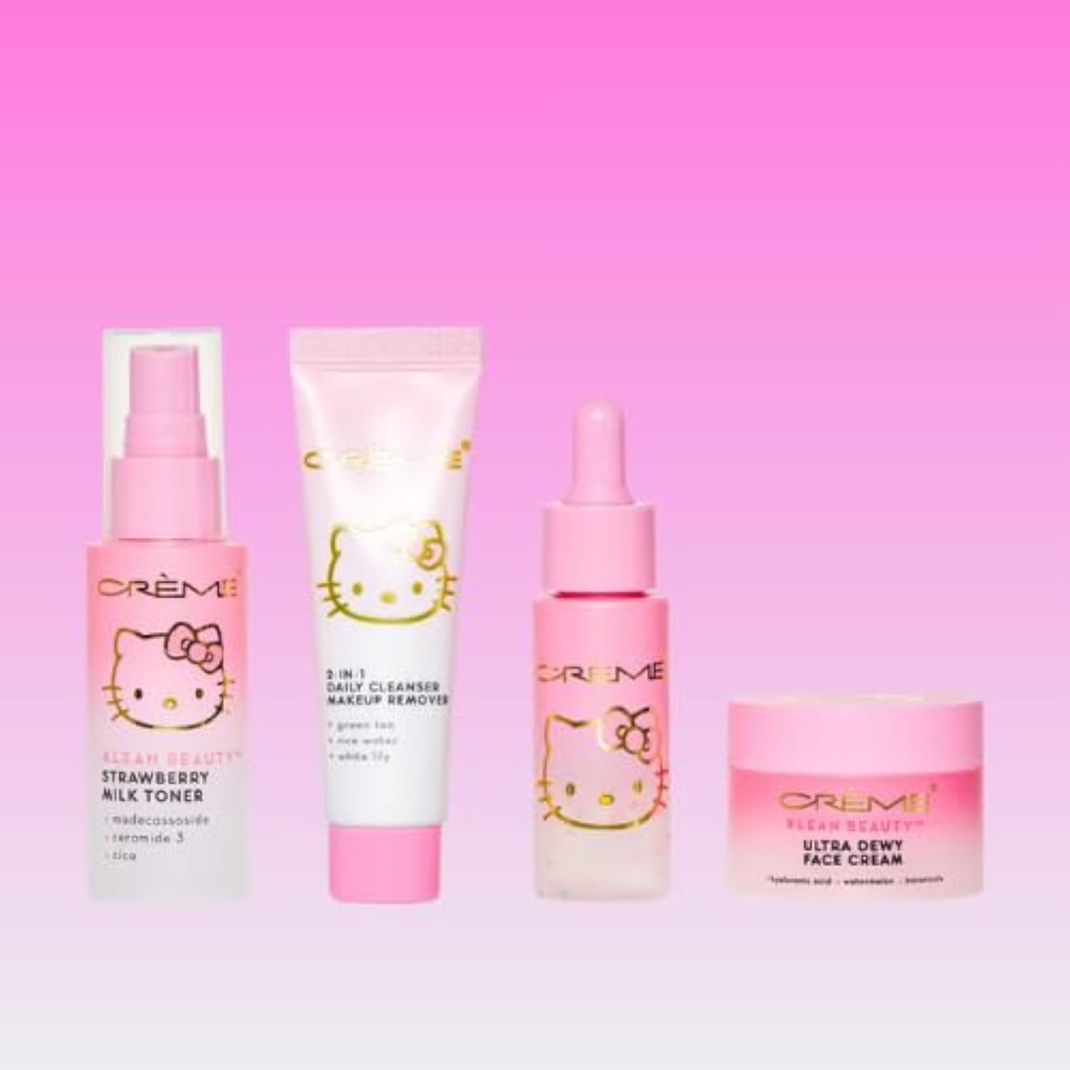 THE CRÈME SHOP X HELLO KITTY SKINCARE ESSENTIALS - KLEAN BEAUTY™ - Product Imagery