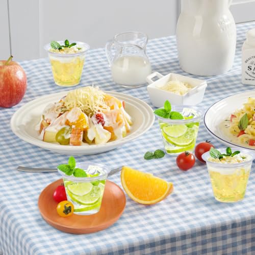 Lamosi 100 Pack 9 oz Clear Plastic Cups Disposable Cups - Product Imagery