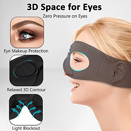 LC-dolida Sleep Mask with Bluetooth Headphones,Sleep Headphones - Product Imagery