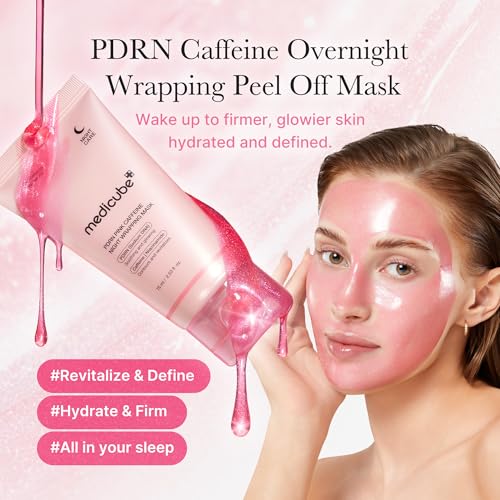medicube Wrapping Mask PDRN Caffeine - Overnight Peel Off Facial - Product Imagery