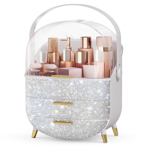 Bling Makeup Organizers, Cosmetic Display Case with Clear Cover, - Product Imagery