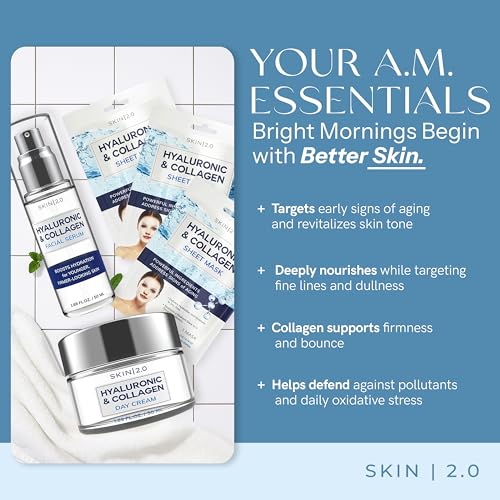 Skin 2.0 Hyaluronic Acid & Collagen Hydration Bundle – - Product Imagery