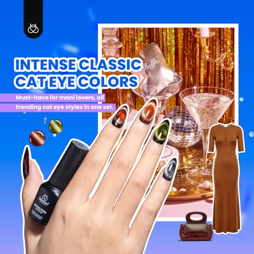 Beetles Cat Eye Gel Nail Polish Set, 20 Colors Fall Cat Eye Gel - Product Imagery