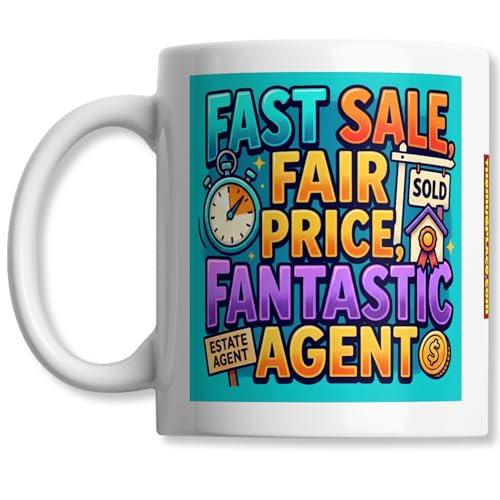 Fast Fair Fantastic Agent Mug - Estate Agent Appreciation Coffee - Product Imagery
