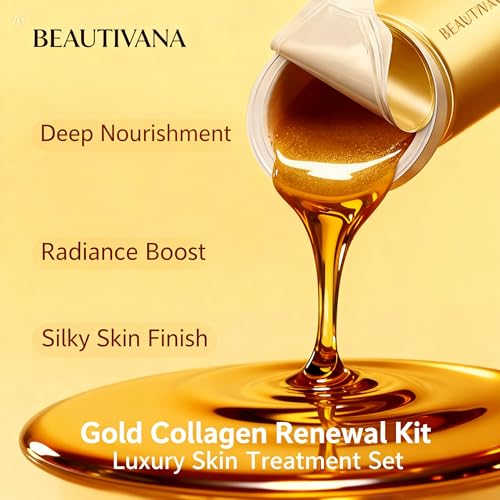 Gold Collagen Hydrogel Face Mask, Korean Skincare Facial Mask - Product Imagery