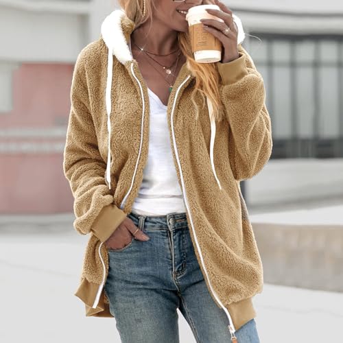 SHAOBGE Oversized Fuzzy Fleece Jackets For Women Fashion 2024 - Product Imagery