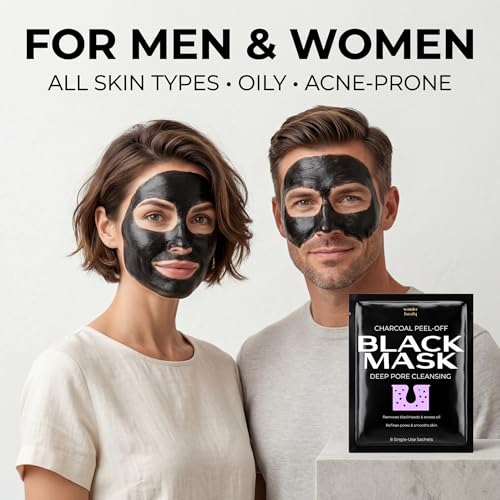 Black Mask Peel Off Face Mask with Activated Charcoal, Blackhead - Product Imagery